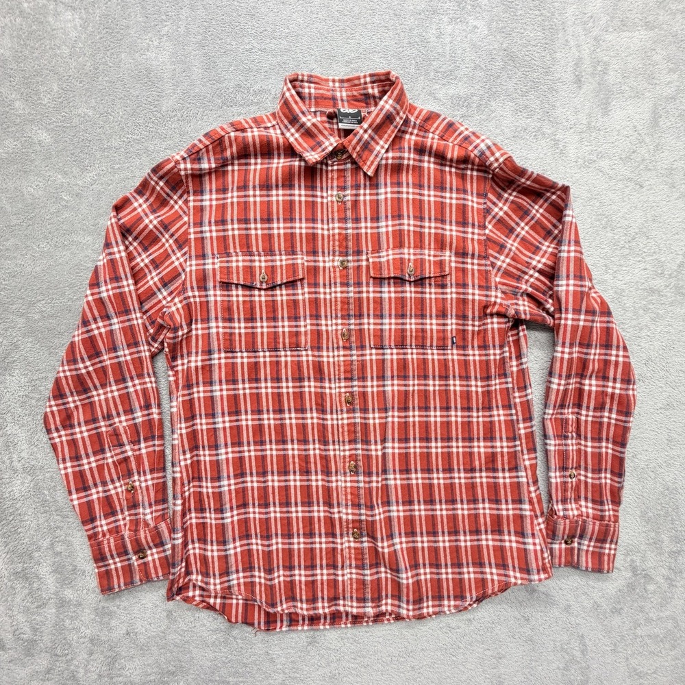 Nike 6.0 Shirt Mens L Red Plaid Long Sleeve Button Up Flannel Cotton Collared